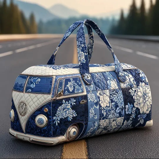 Bolso duffle acolchado — Índigo Profundo