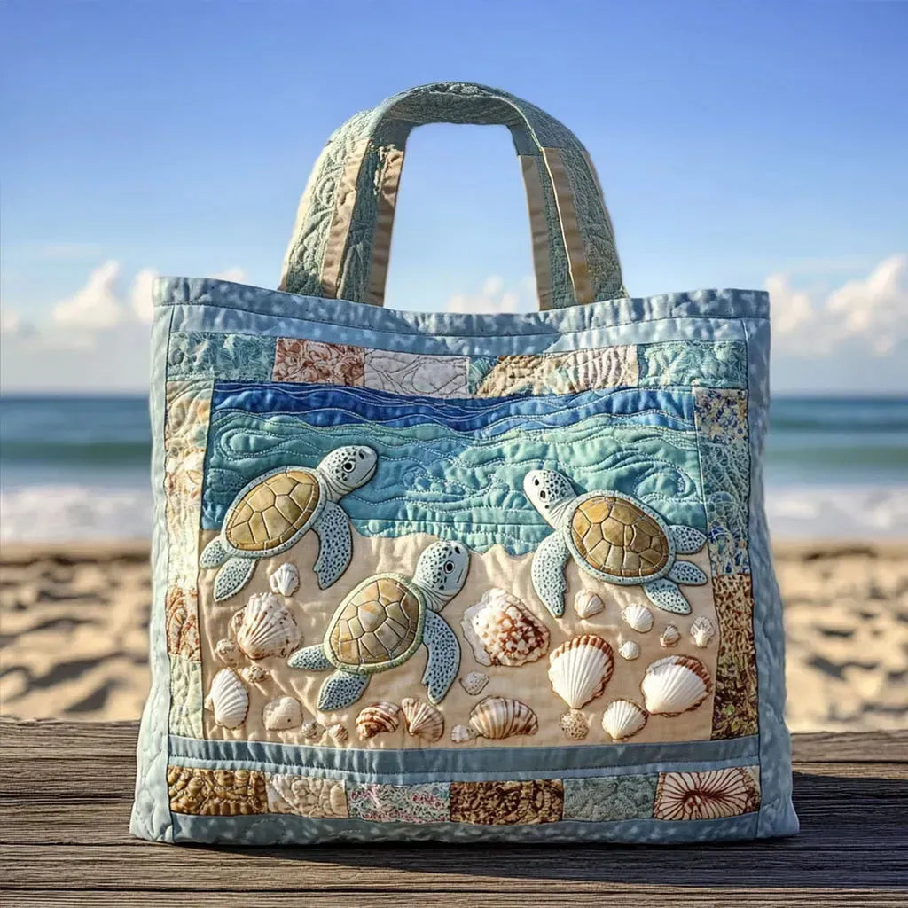 Cartera Tote Acolchada Tortuga