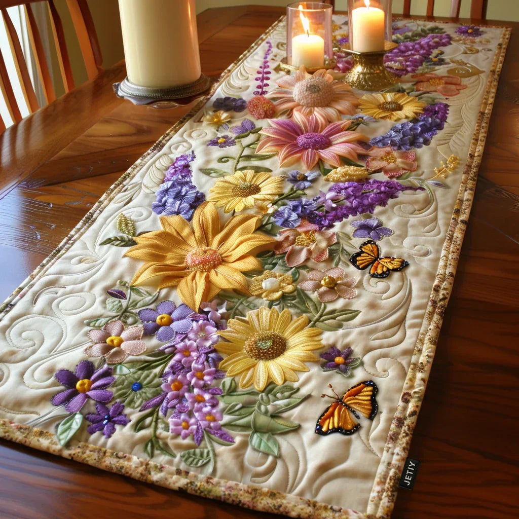 Camino de mesa acolchado — Jardín en Flor