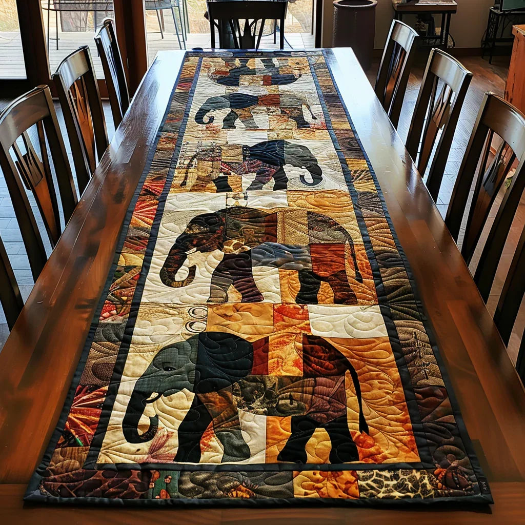 Camino de mesa acolchado — Elefante Real
