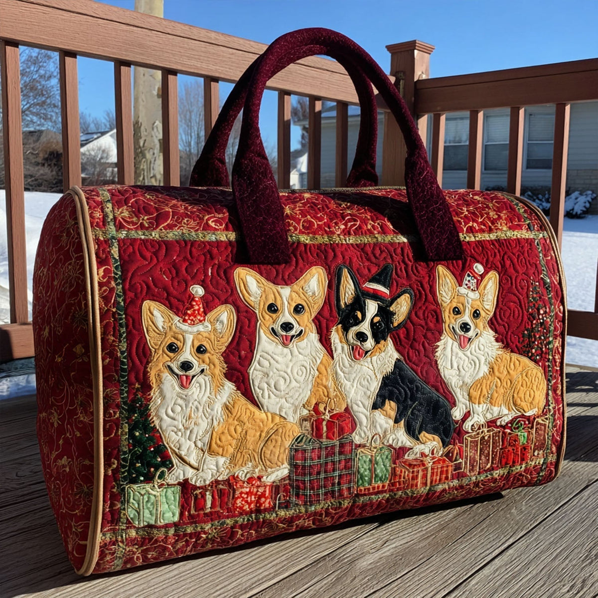 Bolso de viaje acolchado Merry Corgmas