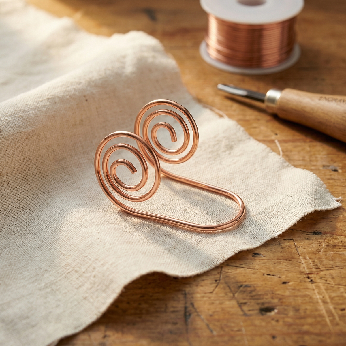 Pulsera de Cobre en Espiral