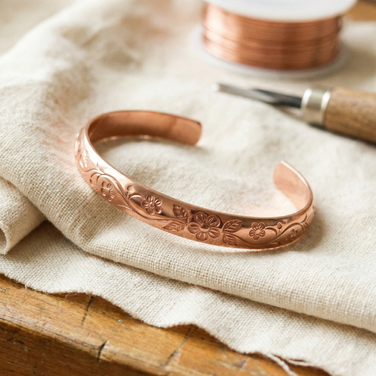 Pulsera de Cobre Flor