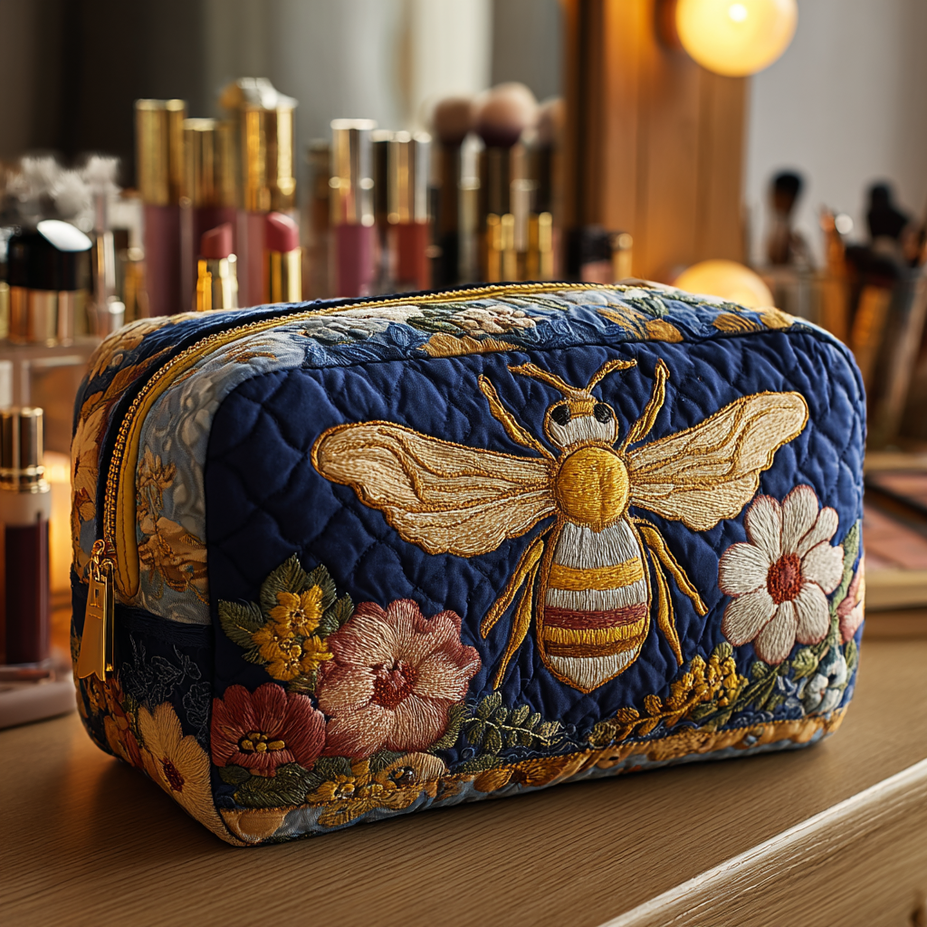 Neceser acolchado — Flor y Abeja