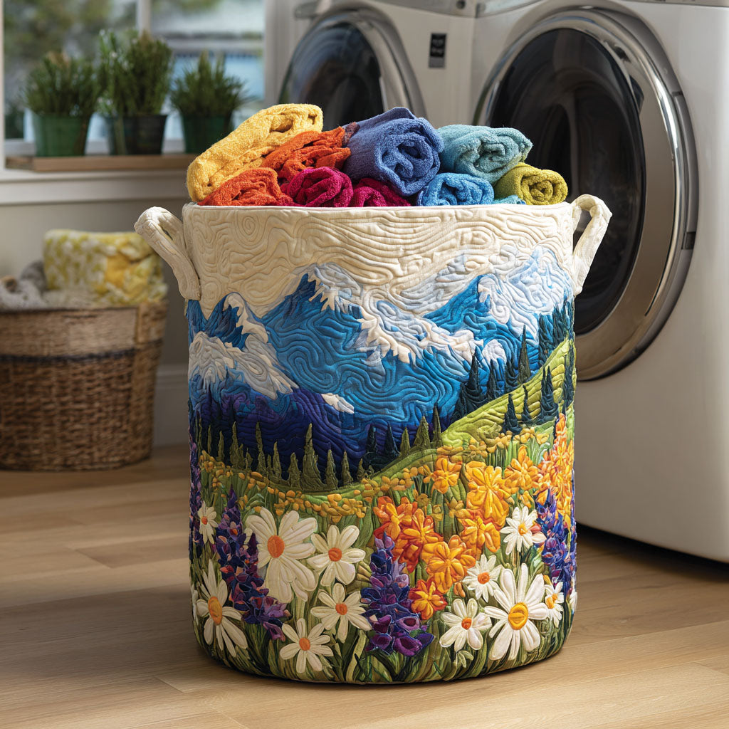 Canasto de ropa acolchado — Valle en Flor