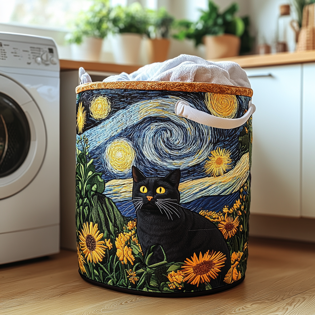 Canasto de ropa acolchado — Gato V