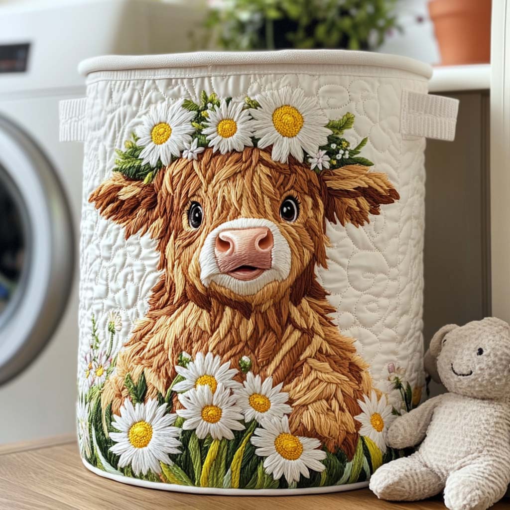 Canasto de ropa acolchado — Highland en Flor