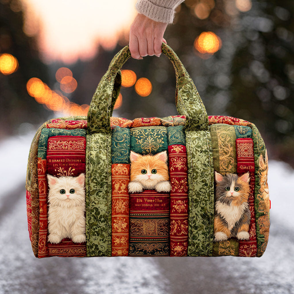 Bolso duffle acolchado — Gatitos entre los Libros