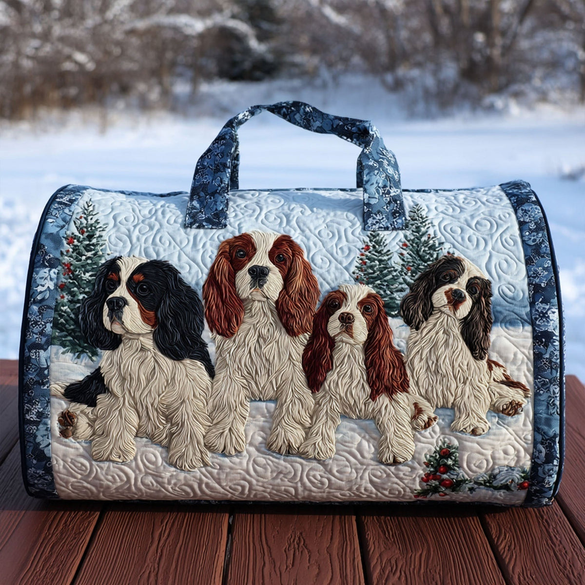 Bolso duffle acolchado — Cuatro Cavalier en la Nieve
