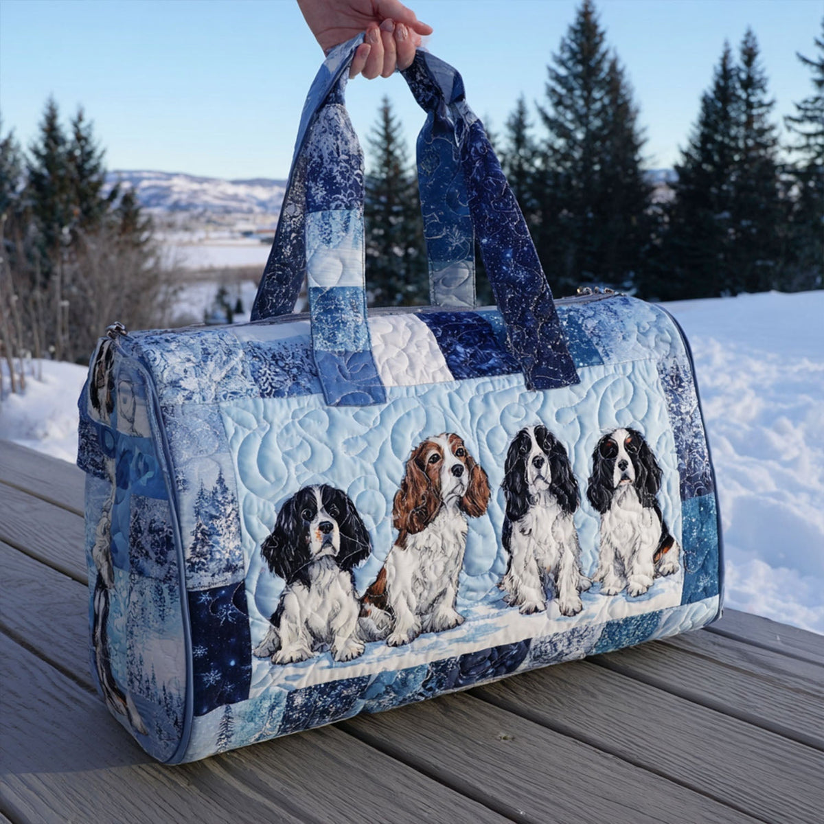Bolso duffle acolchado — Cavalier en Paisaje Nevado