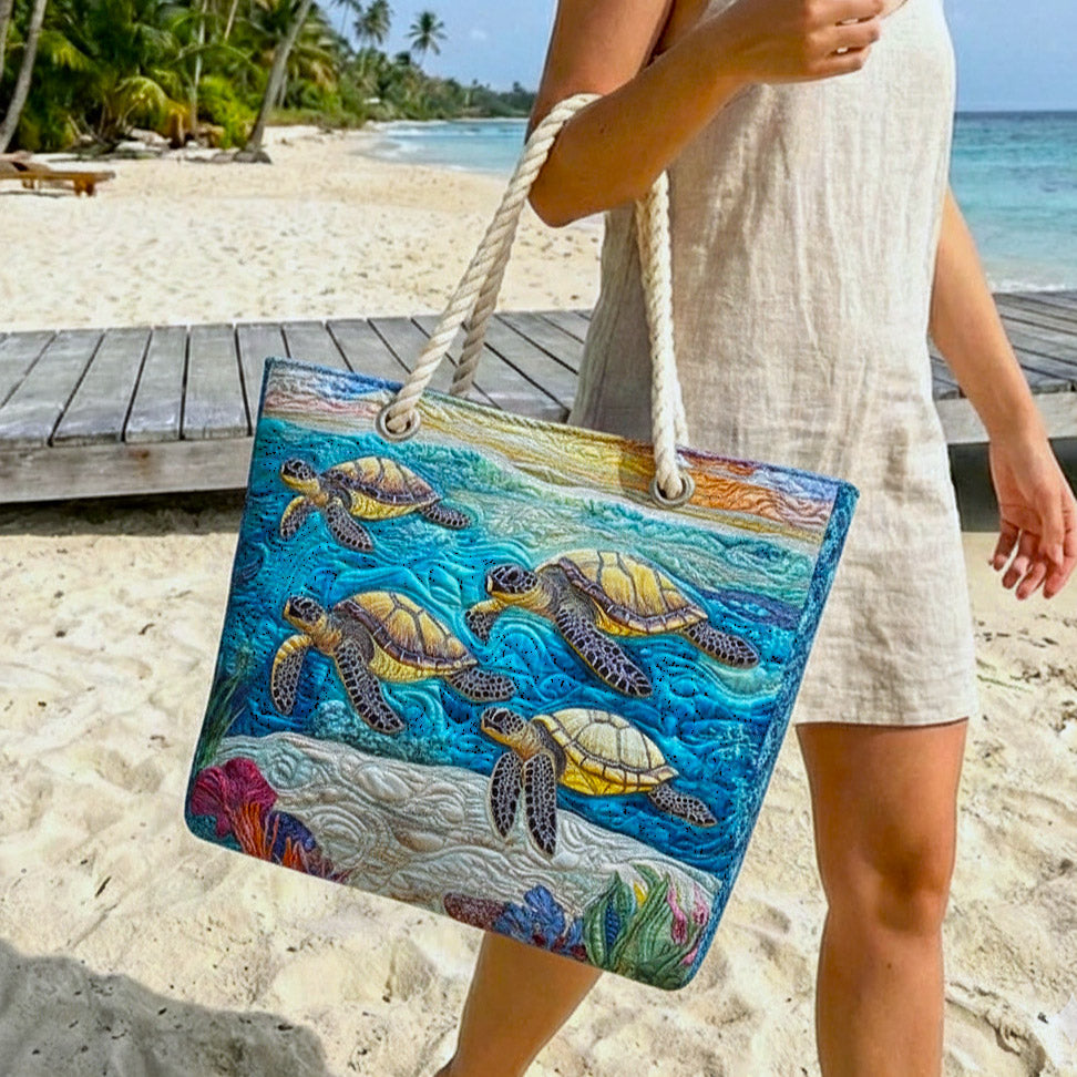 Bolso de playa artesanal — Tortuga Marina