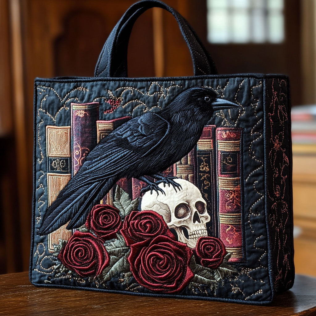 Bolso tote acolchado — Cuervo y Rosas sobre Libros