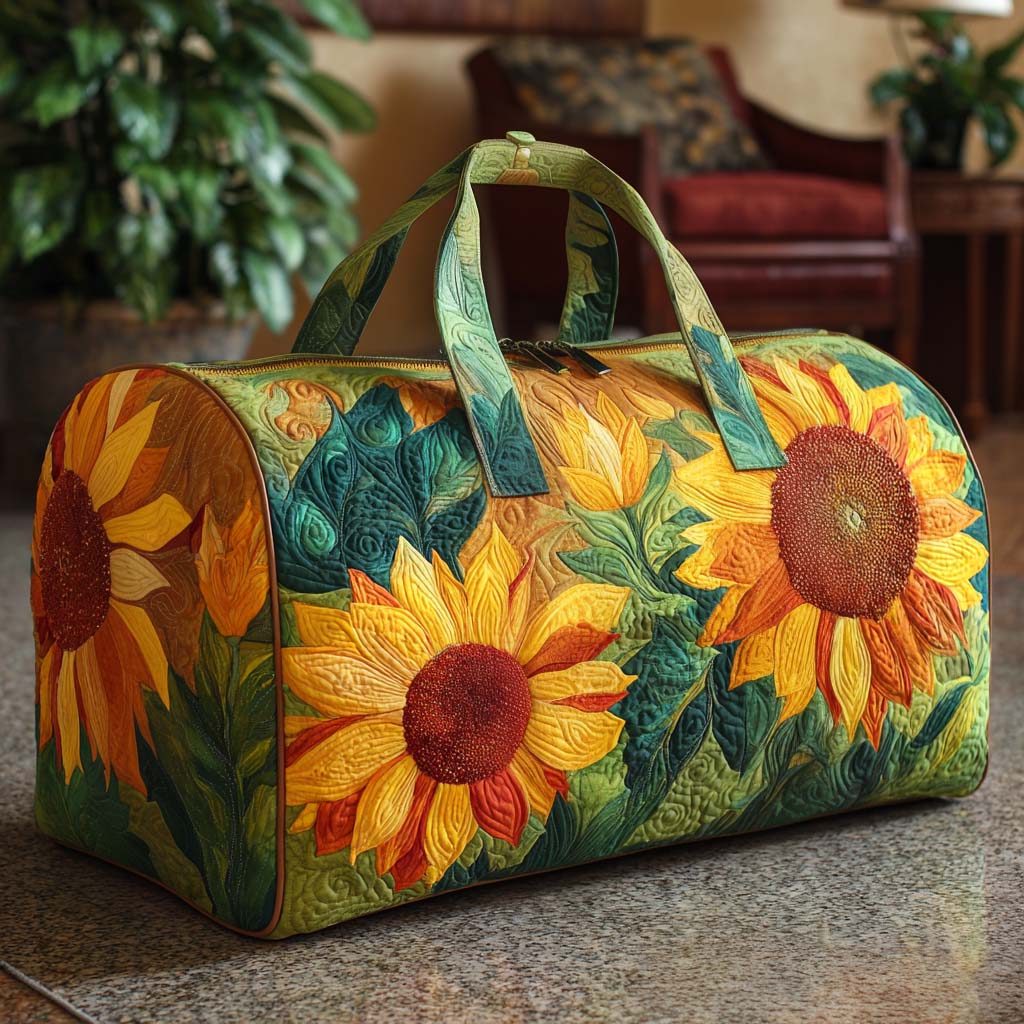 Bolso duffle acolchado — Girasoles Radiantes