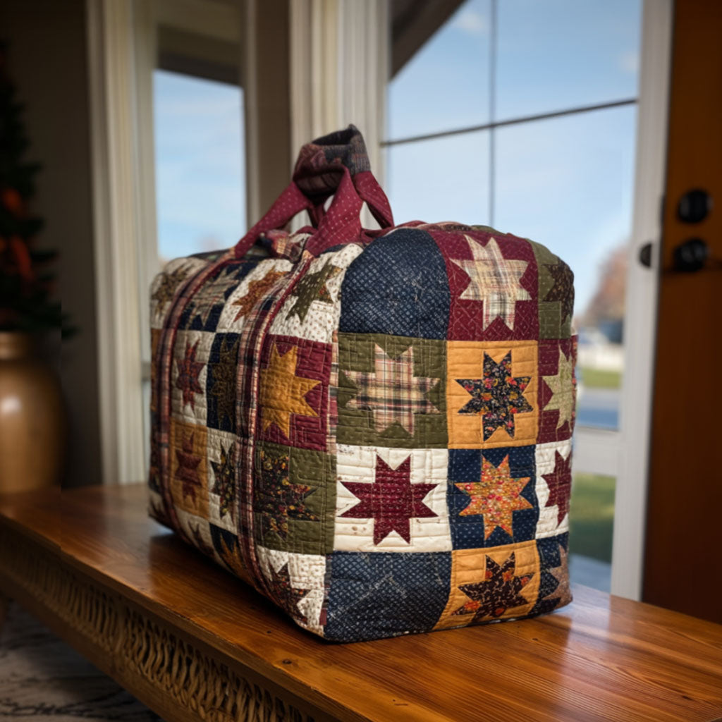 Bolso duffle acolchado — Estrellas de Retazos