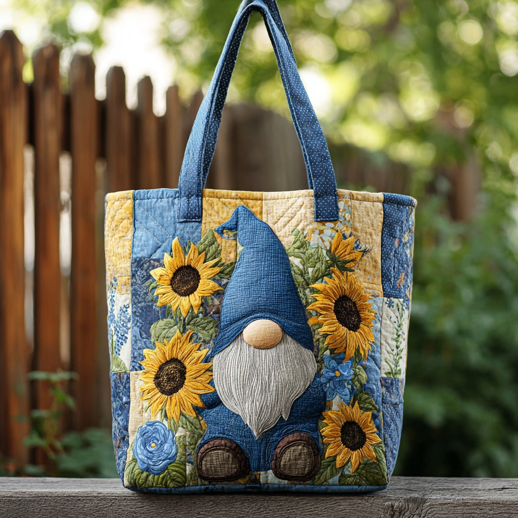 Bolso tote acolchado — Gnomo entre los Girasoles