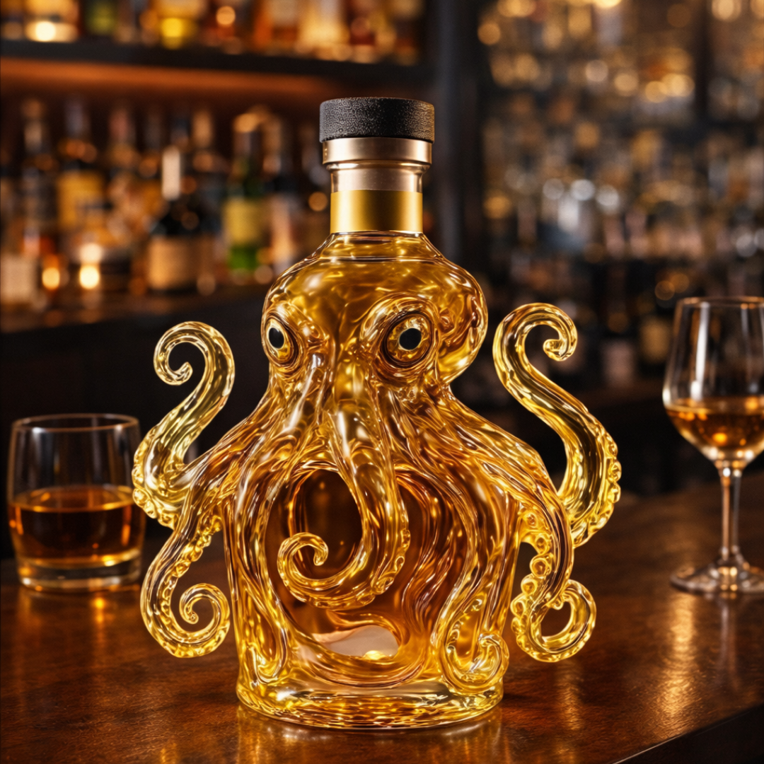 Botella de whisky — Edición Pulpo