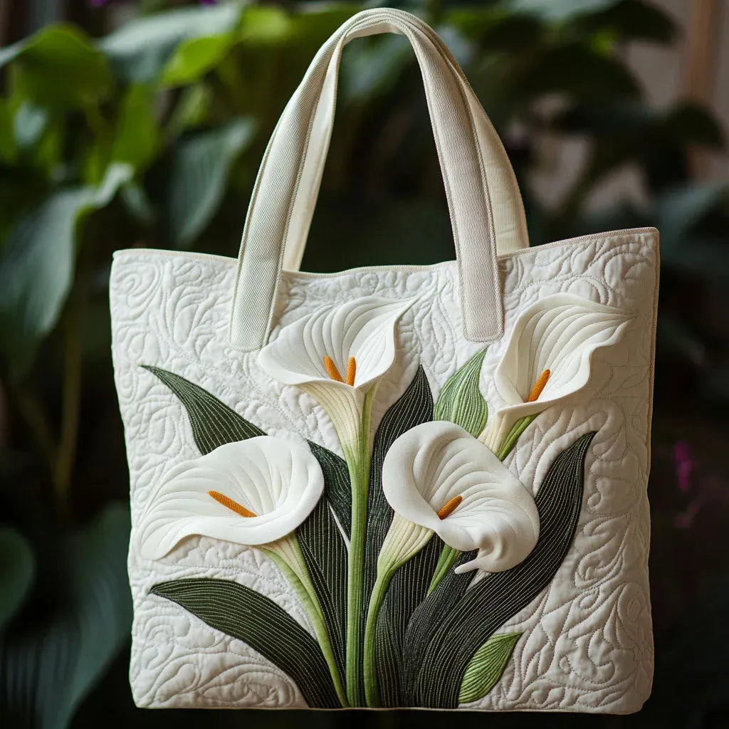 Cartera acolchada — Lirios Blancos