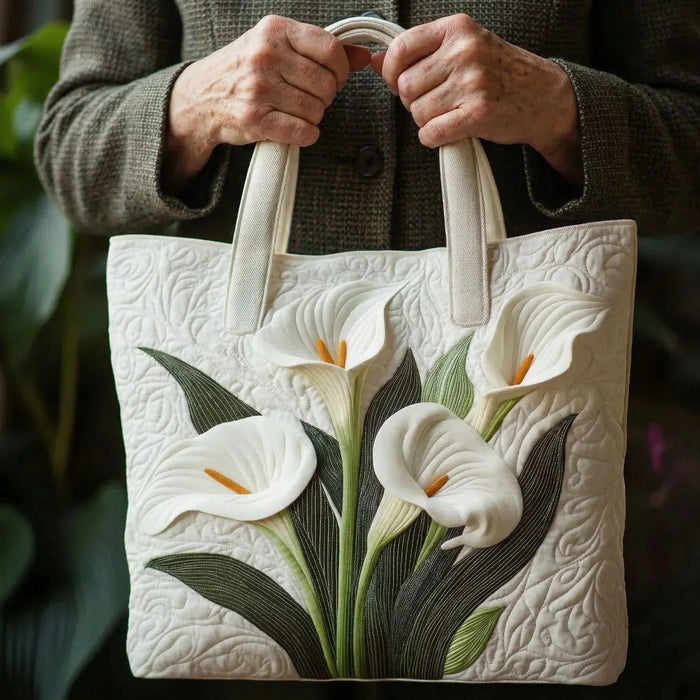Cartera acolchada — Lirios Blancos