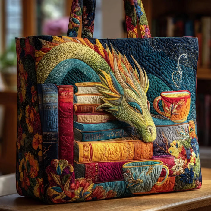 Cartera — Dragón Lector de Libros y Tazas