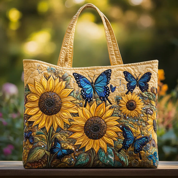 Cartera — Girasoles y Mariposas Azules