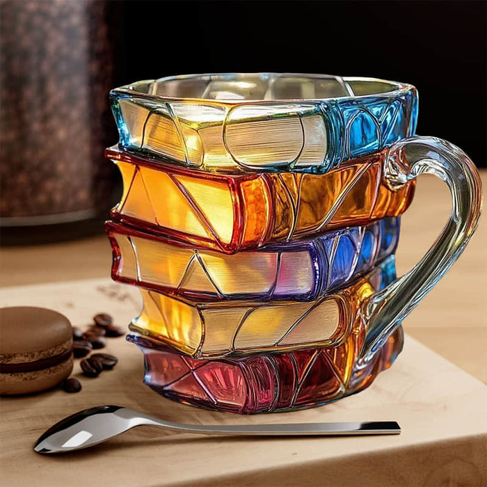 Taza Única 3D Felicidad para Aficionados a la Lectura