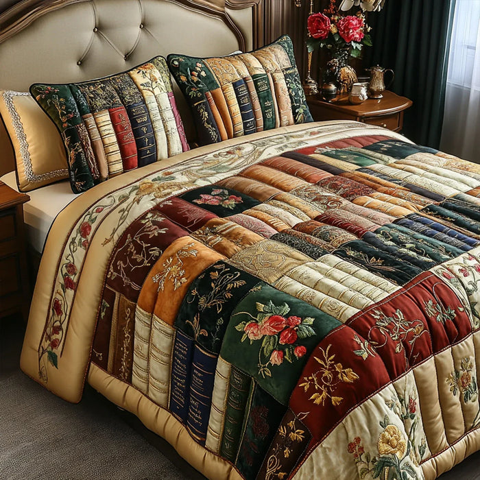 Conjunto de ropa de cama acolchada de 3 piezas — El Retiro de los Lectores Ávidos