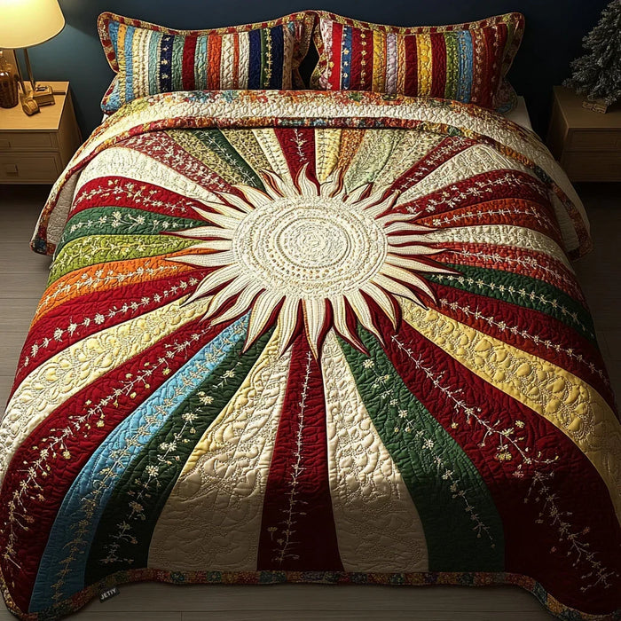 Conjunto de ropa de cama acolchada de 3 piezas — Brillo Solar