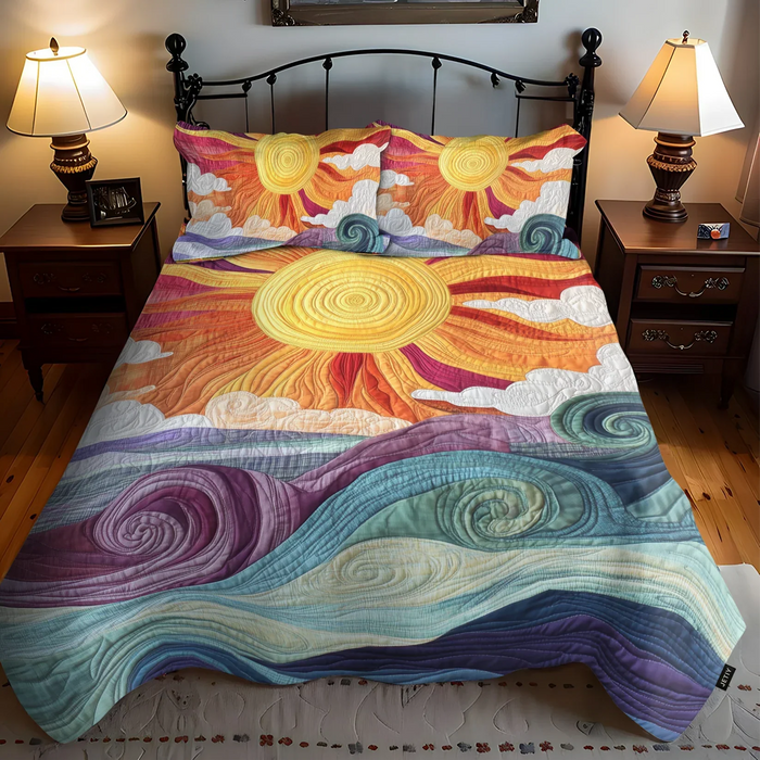 Conjunto de ropa de cama acolchada de 3 piezas — El Encanto Rayo de Sol
