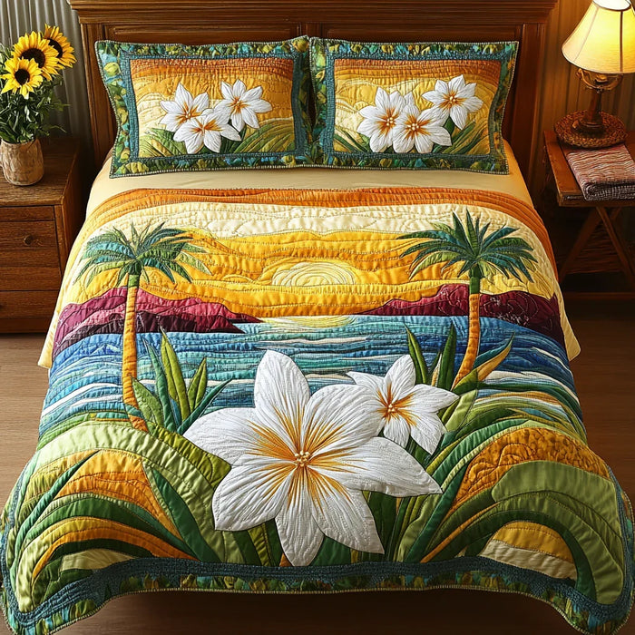 Conjunto de ropa de cama acolchada de 3 piezas — Conforto de Aloha
