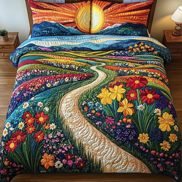 Conjunto de ropa de cama acolchada de 3 piezas — Rayo de Sol