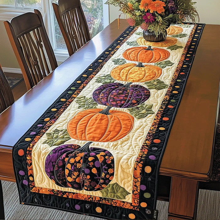 Camino de mesa acolchado — Especias de Calabaza