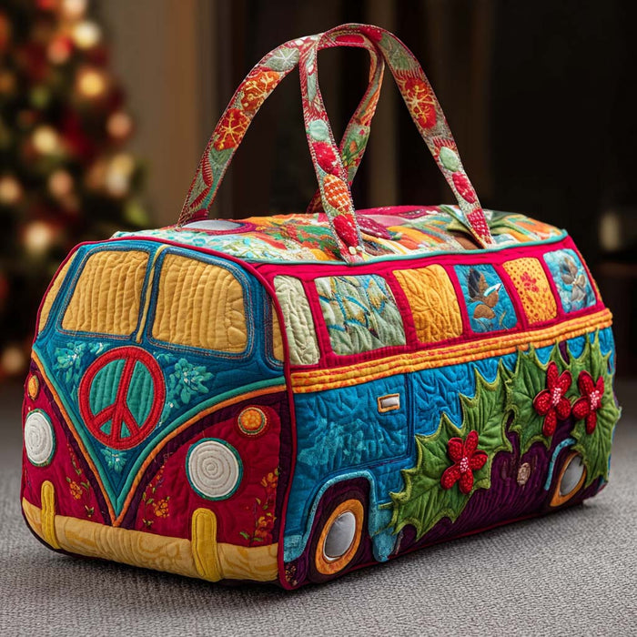 Cartera de Duffle Acolchada Merry Hippie Van
