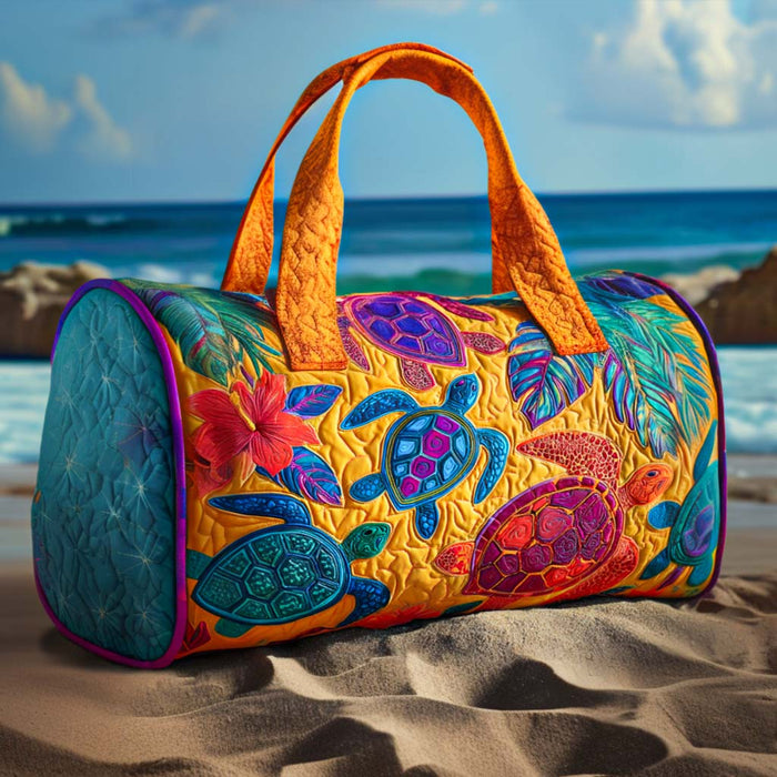 Cartera de Duffle Acolchada Turtle Fiesta