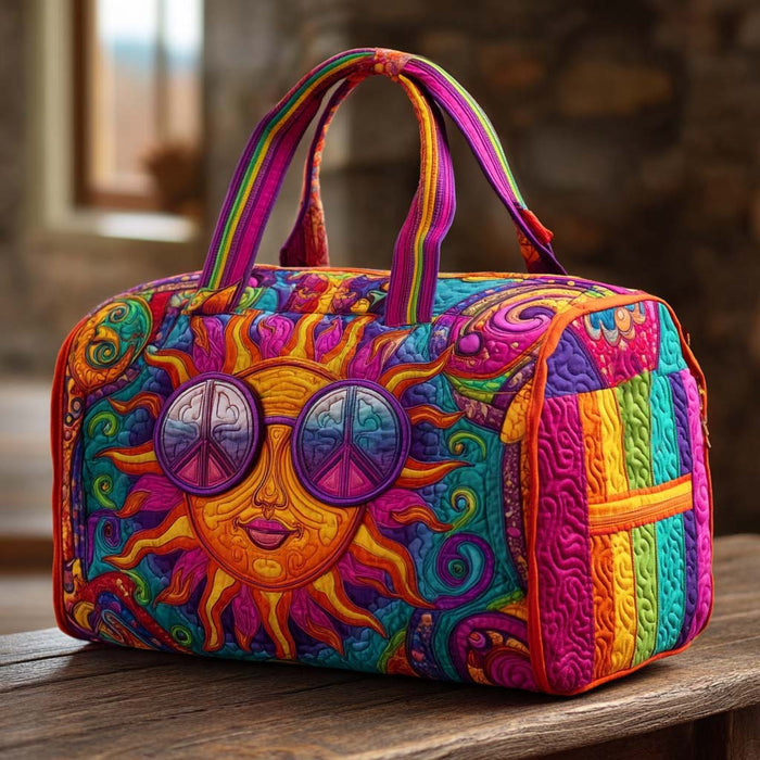 Bolso de viaje acolchado Hippie Happy Sun