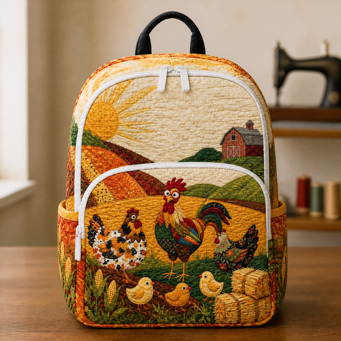 Mochila acolchada — Pollo y granero