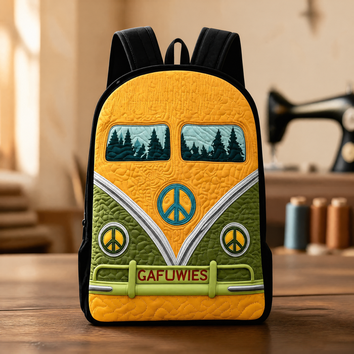 Mochila acolchada — Diseño de piqué con tirantes negros