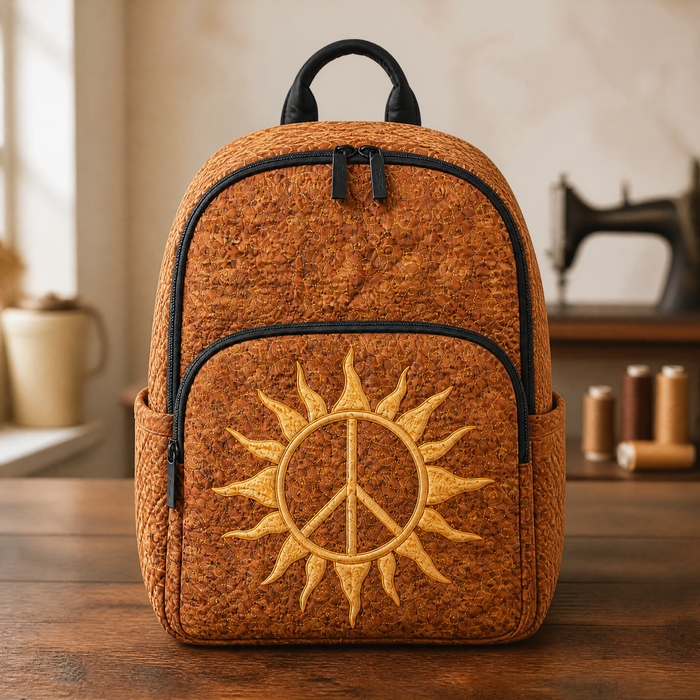 Mochila acolchada — Símbolo del sol y la paz