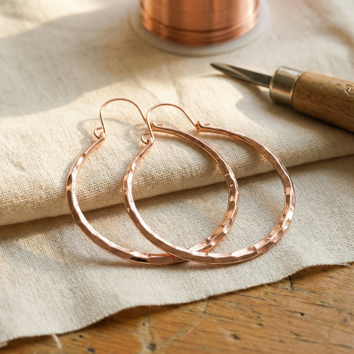 Aros de cobre de sauce