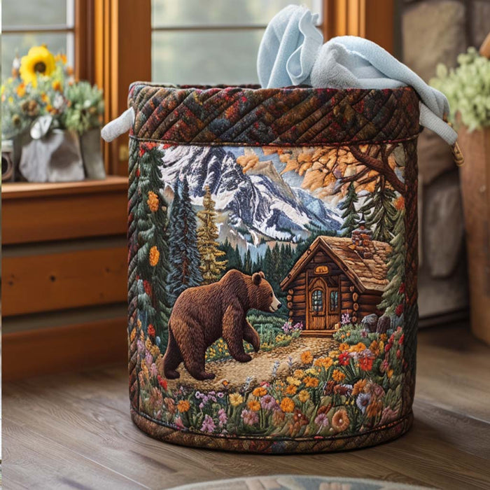 Canasto de ropa acolchado — Oso