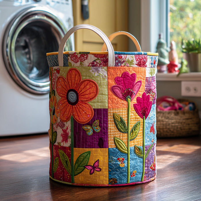 Canasto de ropa acolchado — Sendero Boho
