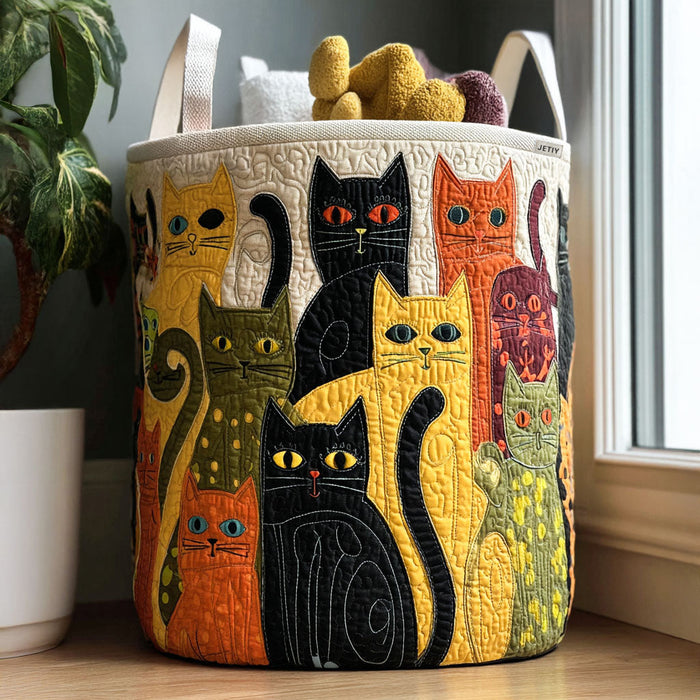 Canasto de ropa acolchado — Gato II