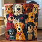 Canasto de ropa acolchado — Perros Coloridos