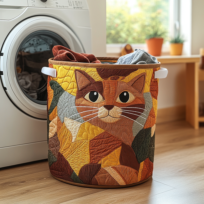 Canasto de ropa acolchado — Gato Abrigado III