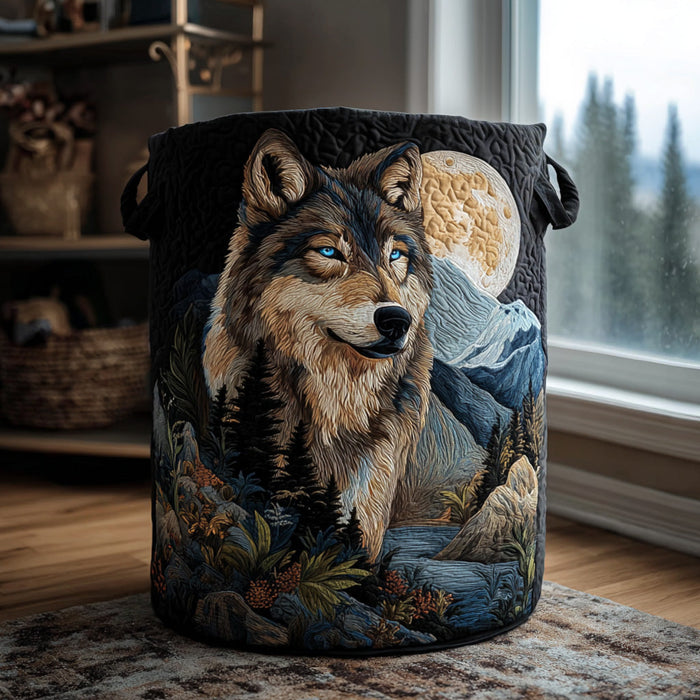 Canasto de ropa acolchado — Lobo de la Cordillera