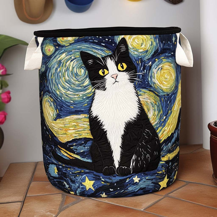 Canasto de ropa acolchado — Gato Elegante