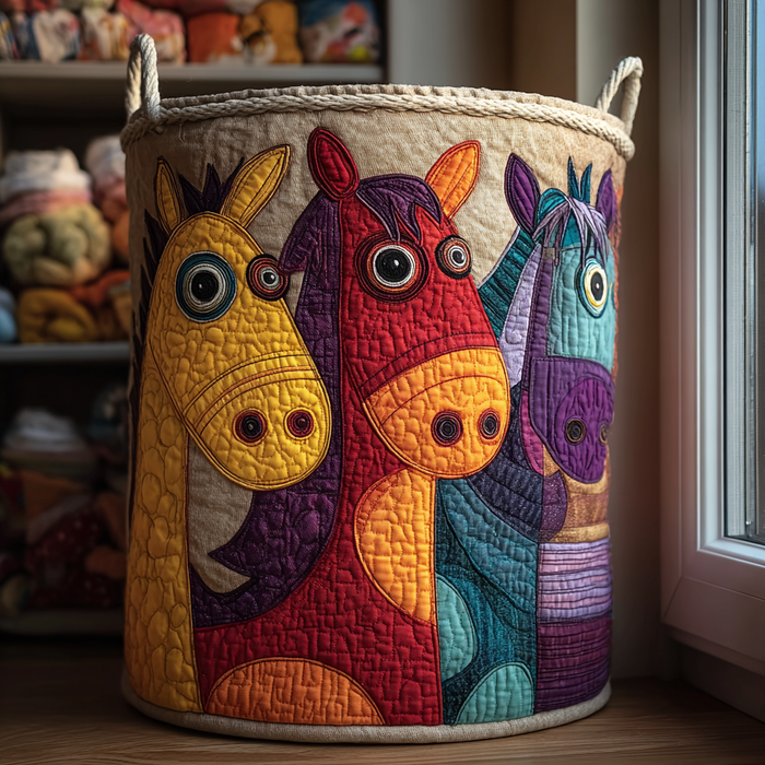 Canasto de ropa acolchado — Caballo Eterno