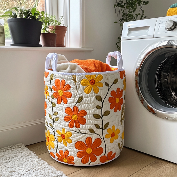 Canasto de ropa acolchado — Alegría Floral