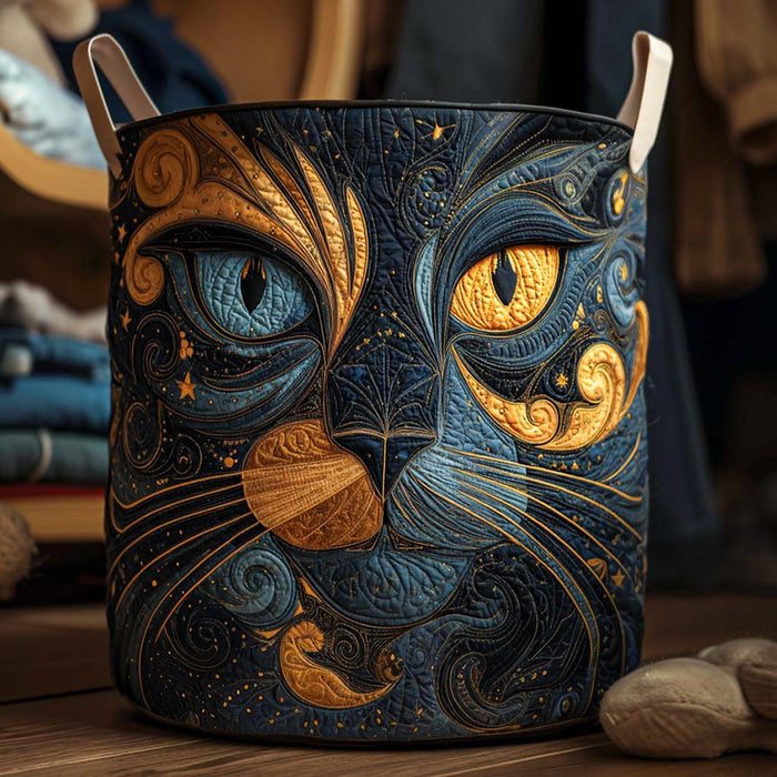 Canasto de ropa acolchado — Gato Galáctico