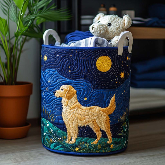 Canasto de ropa acolchado — Golden Retriever