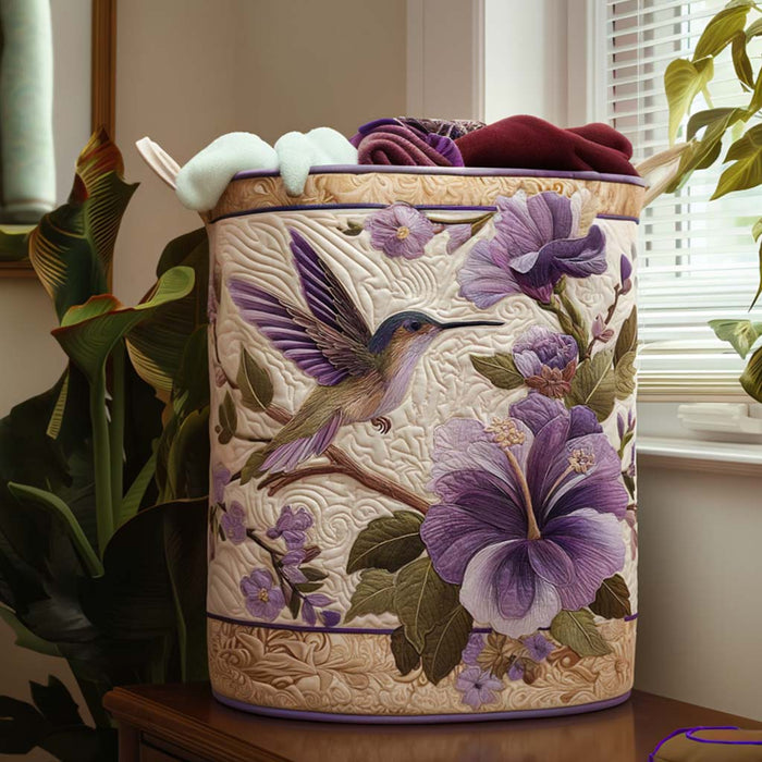 Canasto de ropa acolchado — Colibrí con Gracia